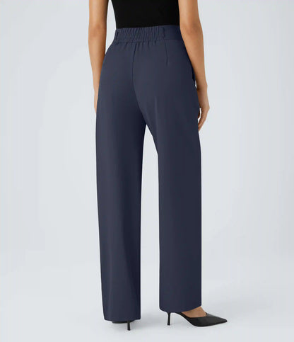 Halara Flex™ High Waisted Zipper Pocket Shirred Straight Leg Work Pants