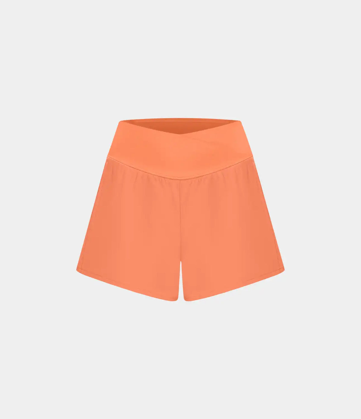 Breezeful™ High Waisted Crossover Pocket 2-in-1 Quick Dry Yoga Shorts 4"