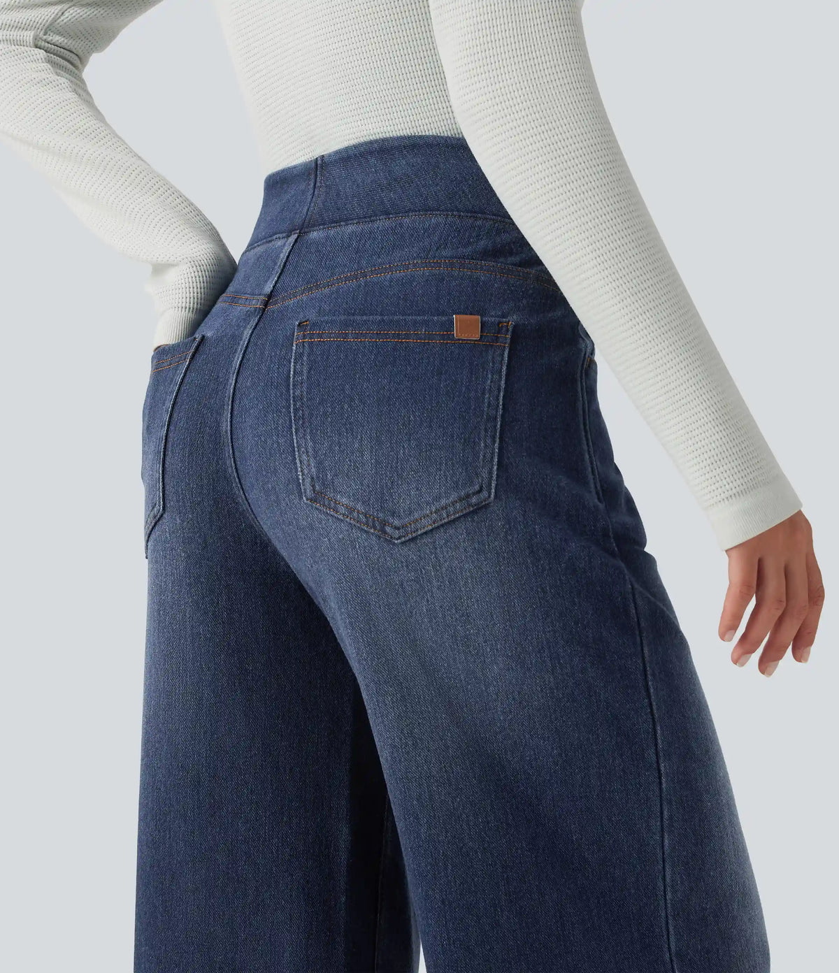 Halara Flex™ Denim Heat High Waisted Wide Leg Casual Jeans with Pockets