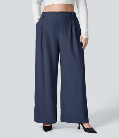 Halara Flex™ High Waisted Pocket Wide Leg Waffle Work Plus Size Pants