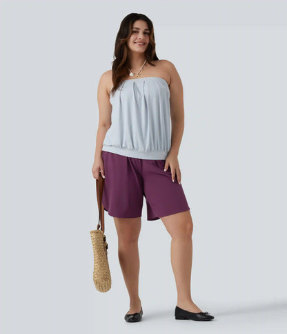 Plus Size Breezeful™ High Waisted Resort Shorts 8" with Pockets