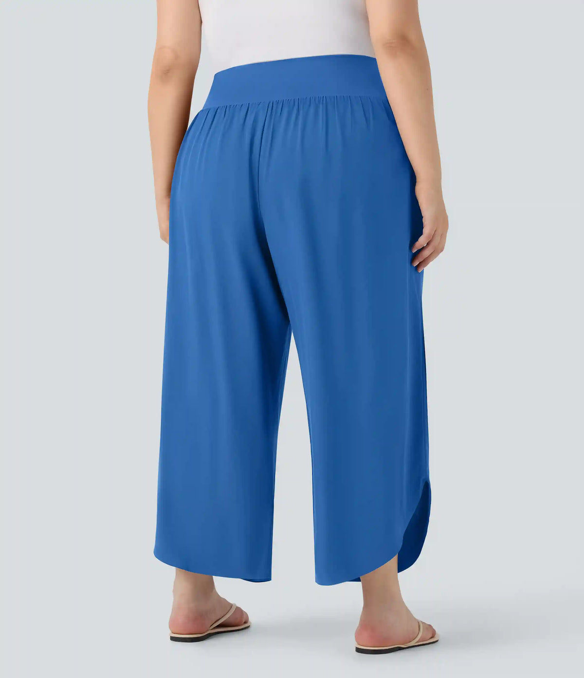Plus Size Breezeful™ High Waisted Tummy Control Hem Quick Dry Pants with Pockets