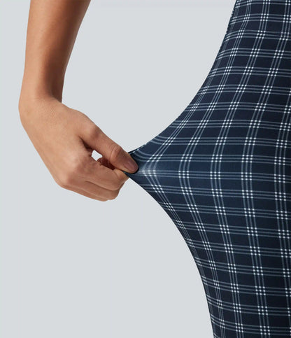 Halara Flex™ High Waisted Plaid Bootcut Work Pants with Pockets