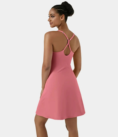 SoftlyZero™ Airy Cut Out 2-in-1 Pocket InstantCool Longer Active Dress