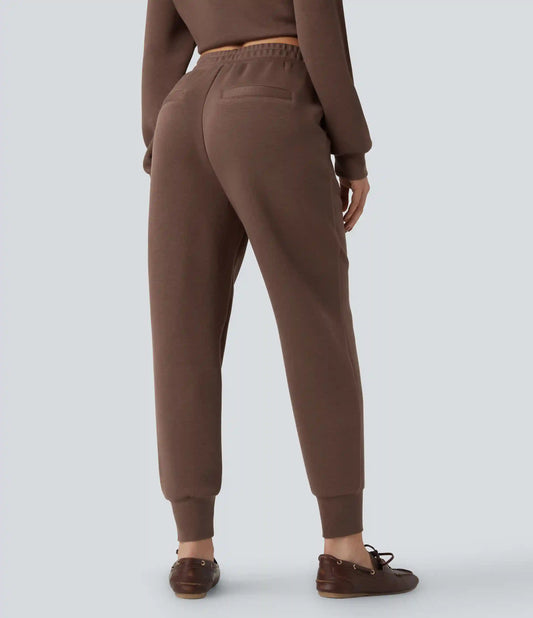 SpacerTek™ High Waisted Tapered Casual Joggers with Pockets