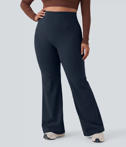 Plus Size DayStretch High Waisted Tummy Control Wide Leg Baggy Yoga Pants with Pockets