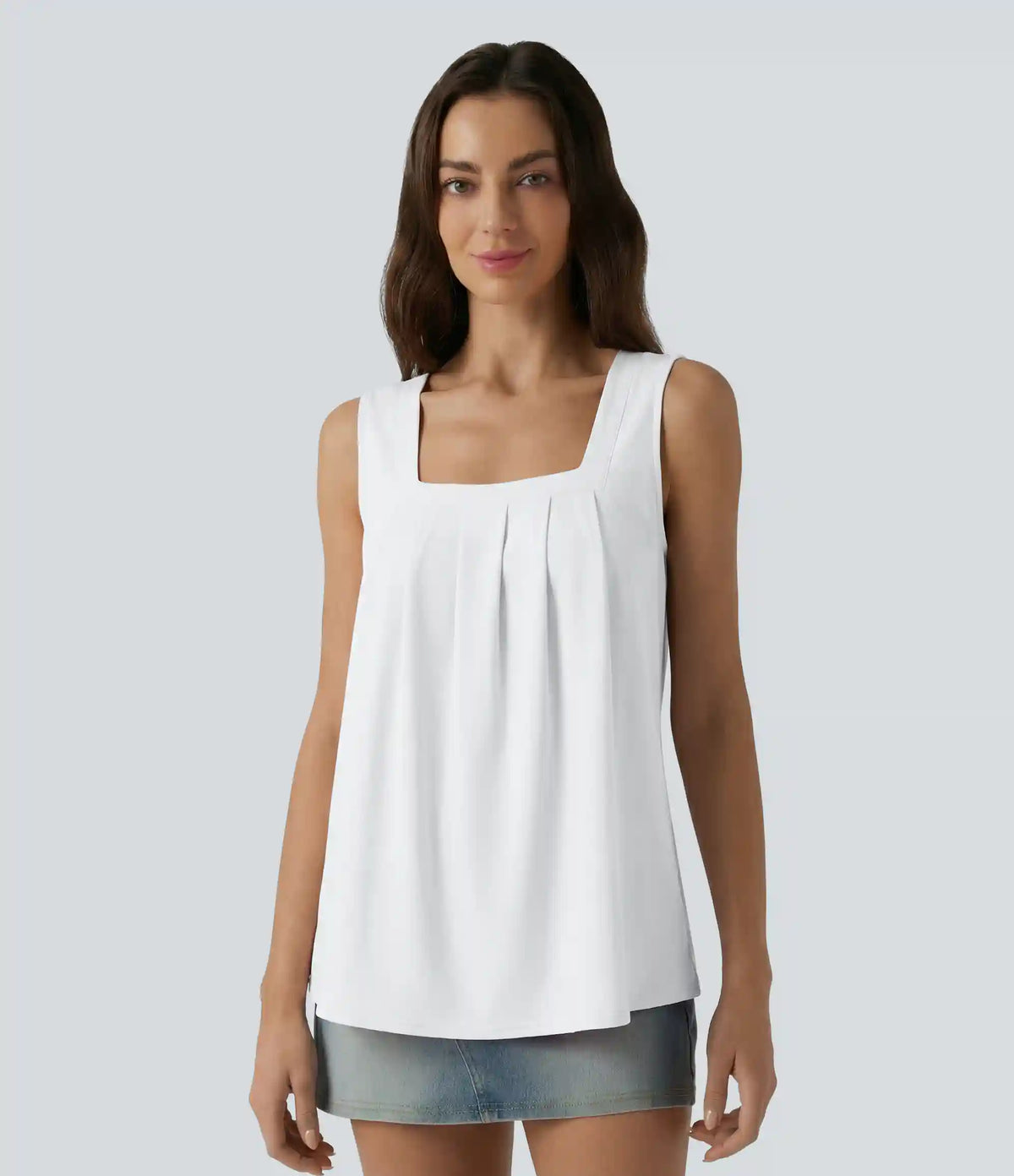 Square Neck Casual Tank Top