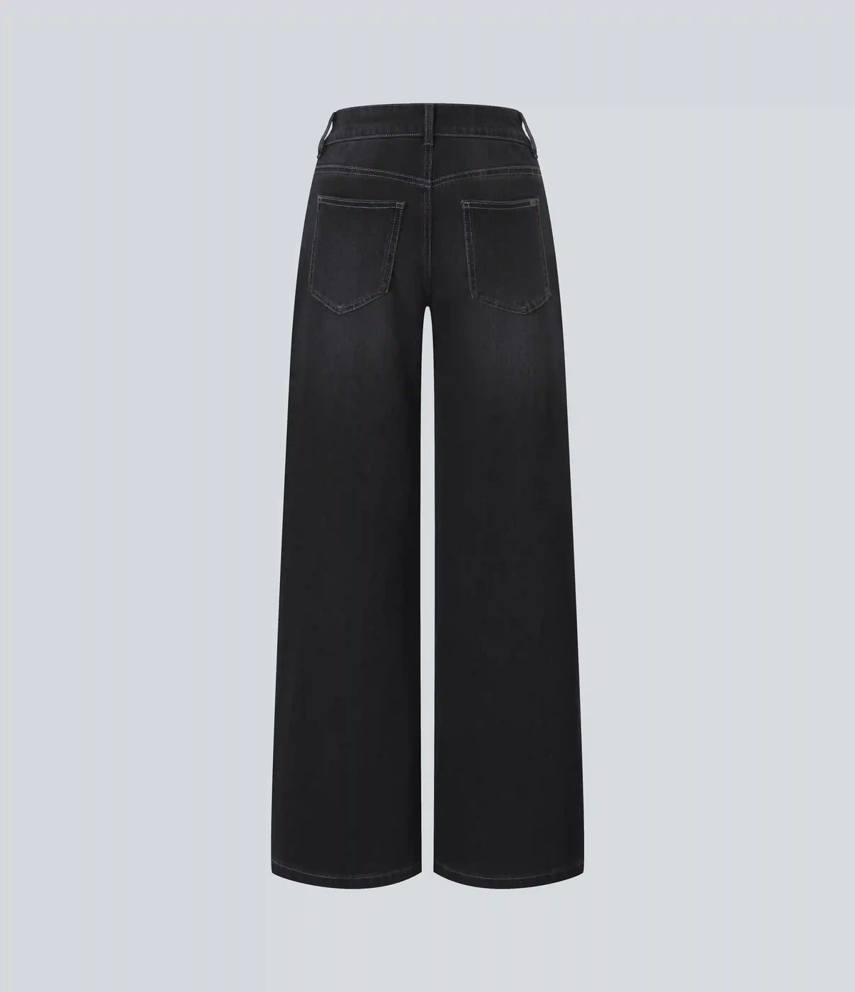Halara Flex™ Low Rise Zipper Pockets Washed Baggy Wide Leg Casual Jeans