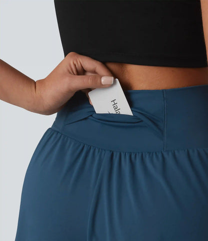 SoftlyZero™ Airy High Waisted Tummy Control 2-in-1 Curved Hem InstantCool Yoga Shorts 3'' with Pockets