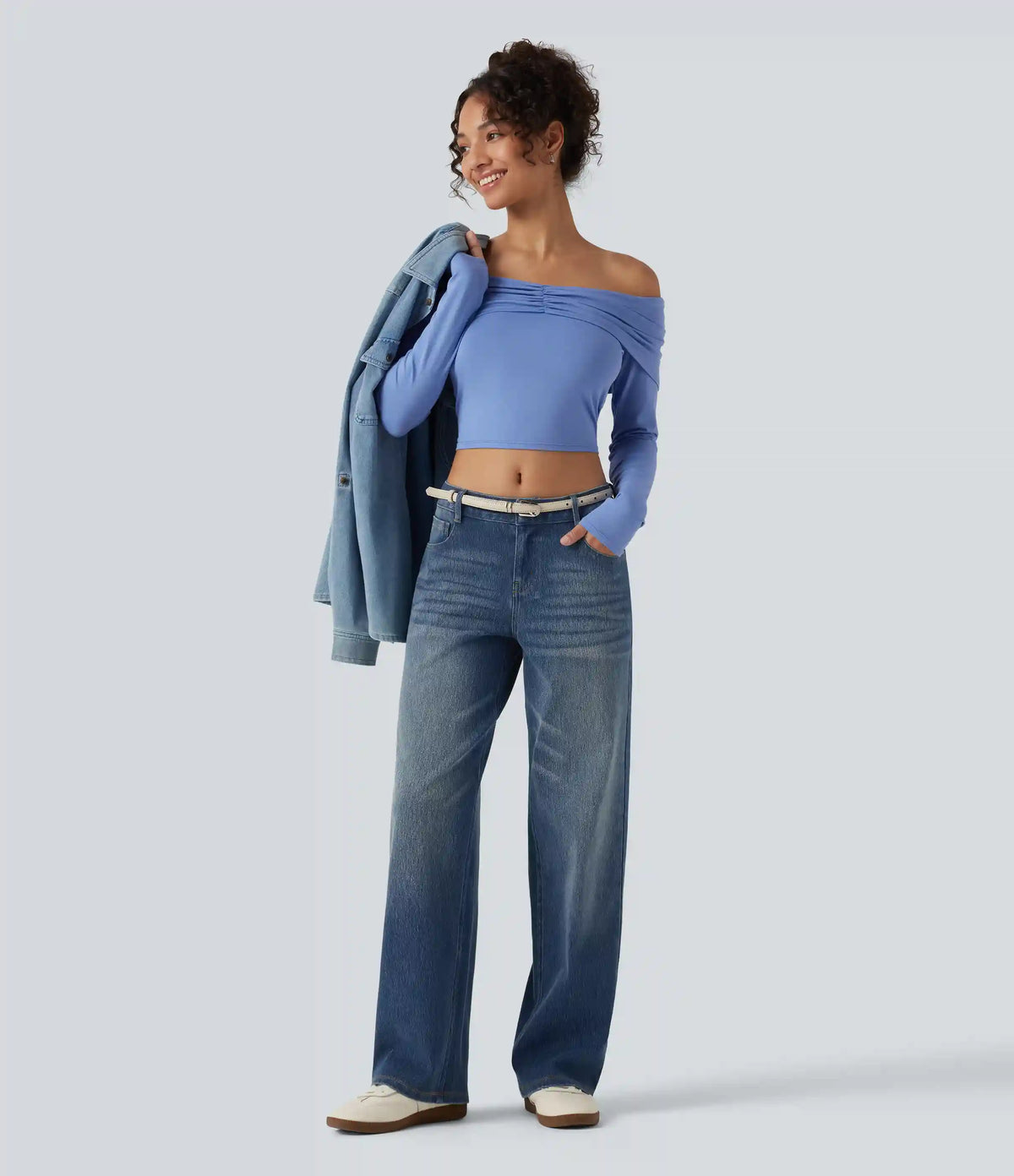 Halara Flex™ Low Rise Straight Leg Casual Jeans with Pockets