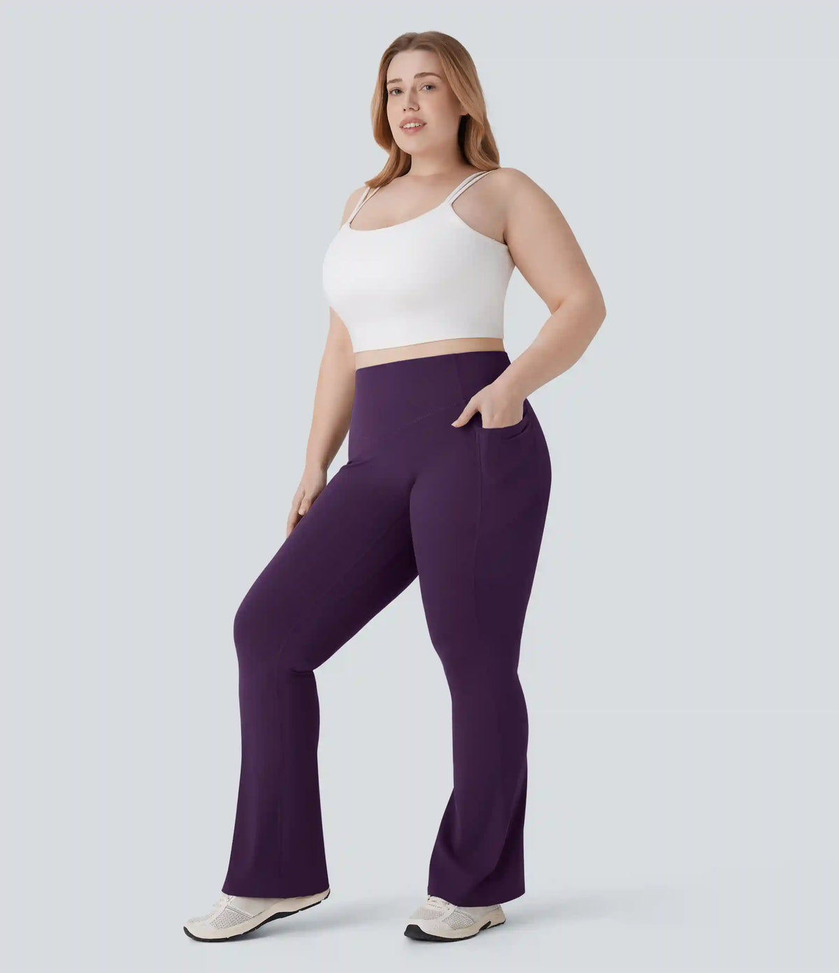 Halara UltraSculpt™ High Waisted Scrunch Butt Lifting Tummy Control Pocket Shaping Yoga Bootcut Plus Size Leggings
