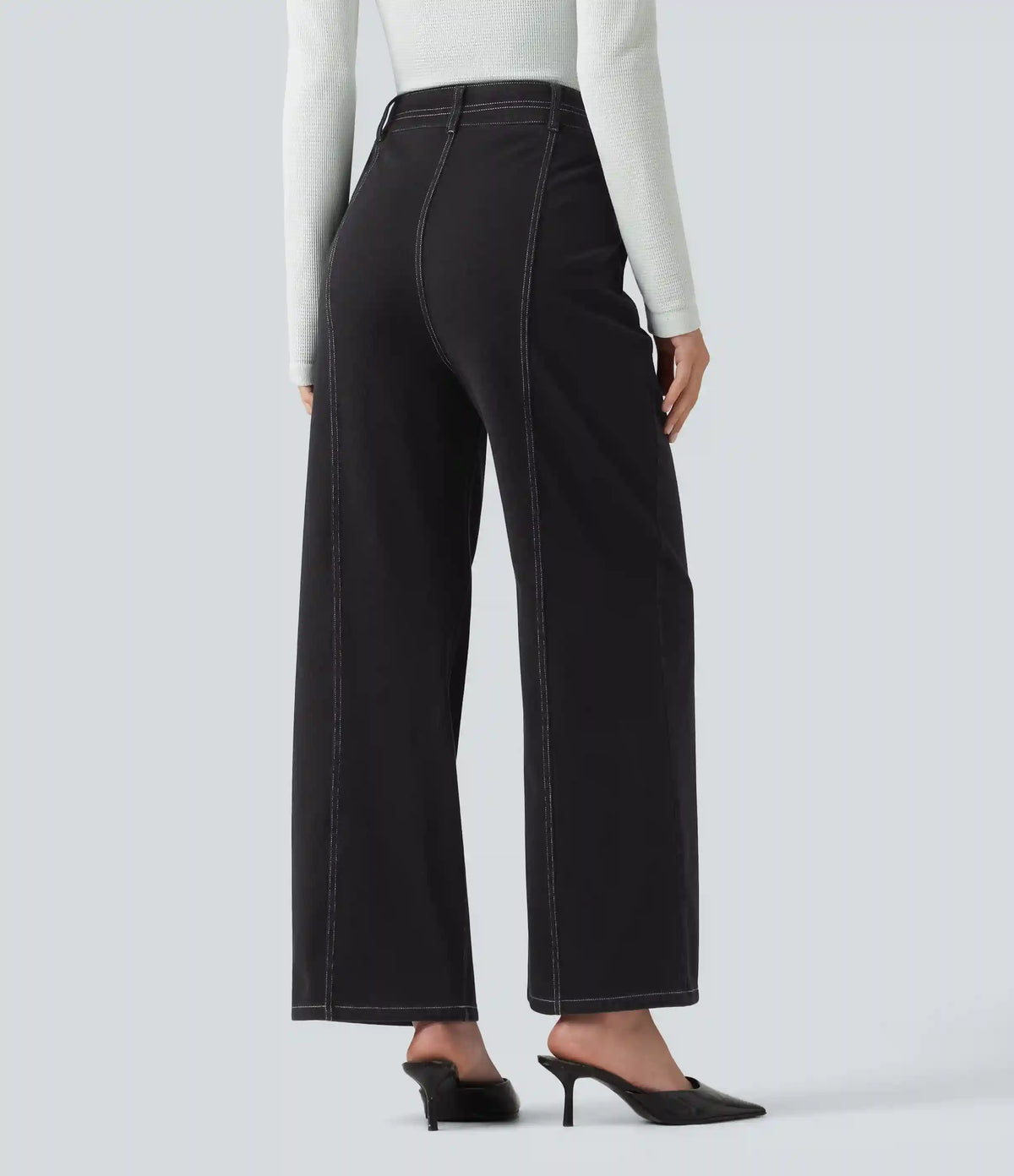Halara Flex™ High Waisted Wide Leg Casual Jeans with Pockets