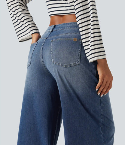 Halara Flex™ Mid Rise Baggy Casual Jeans with Pockets