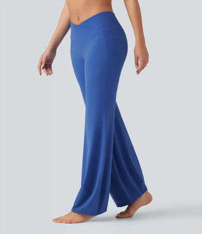 SoftlyZero™ Crossover High Waisted Dance Balloon Joggers with Pockets