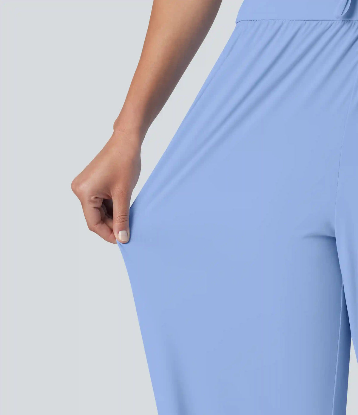 High Waisted Drawstring Split InstantCool Quick Dry Workout Joggers with Pockets-UPF50+