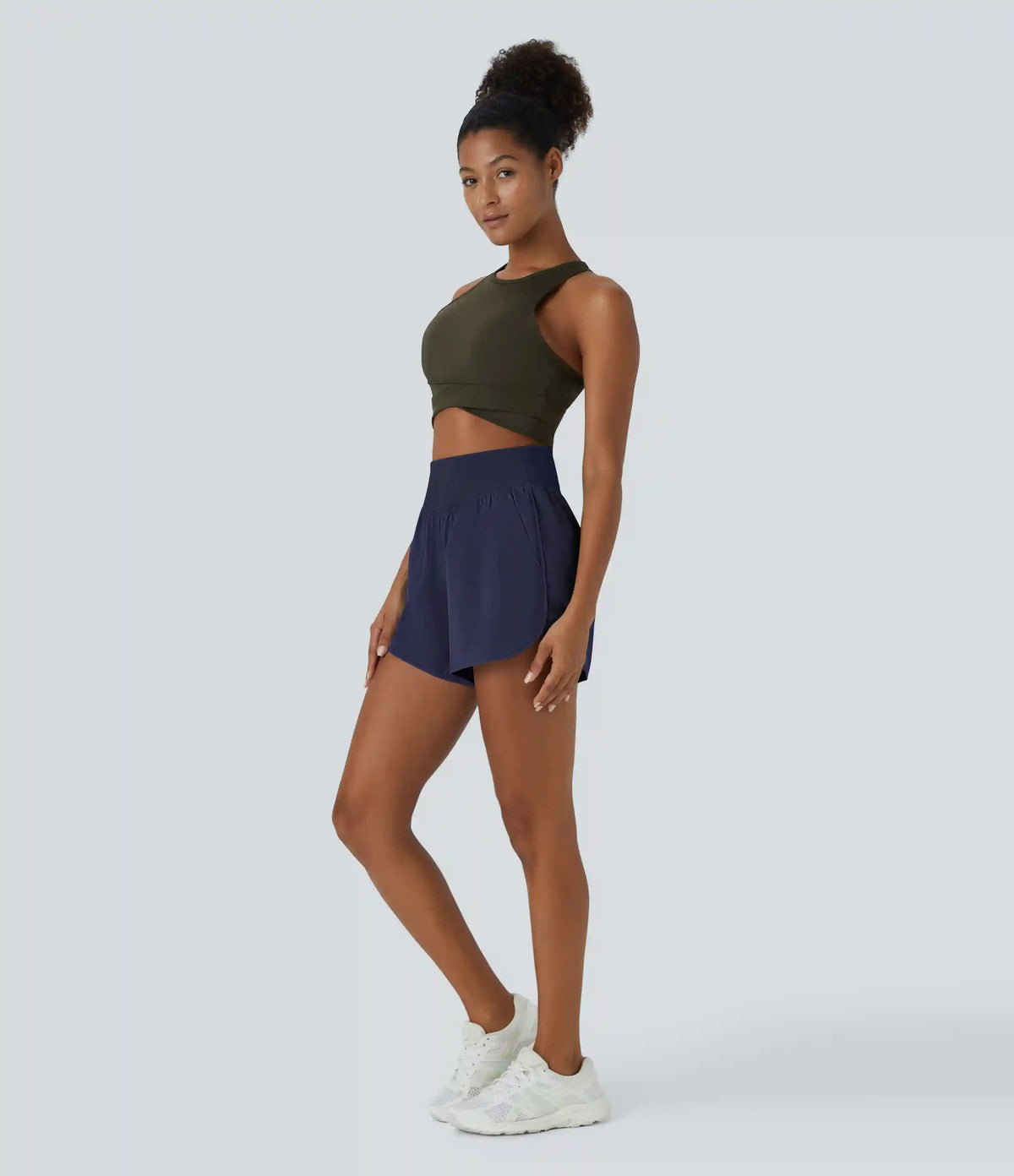 Breezeful™ High Waisted Pocket Quick Dry Casual Shorts 4"