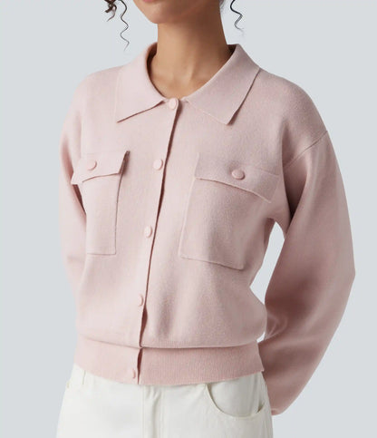 Pocket Long Sleeve Casual Sweater