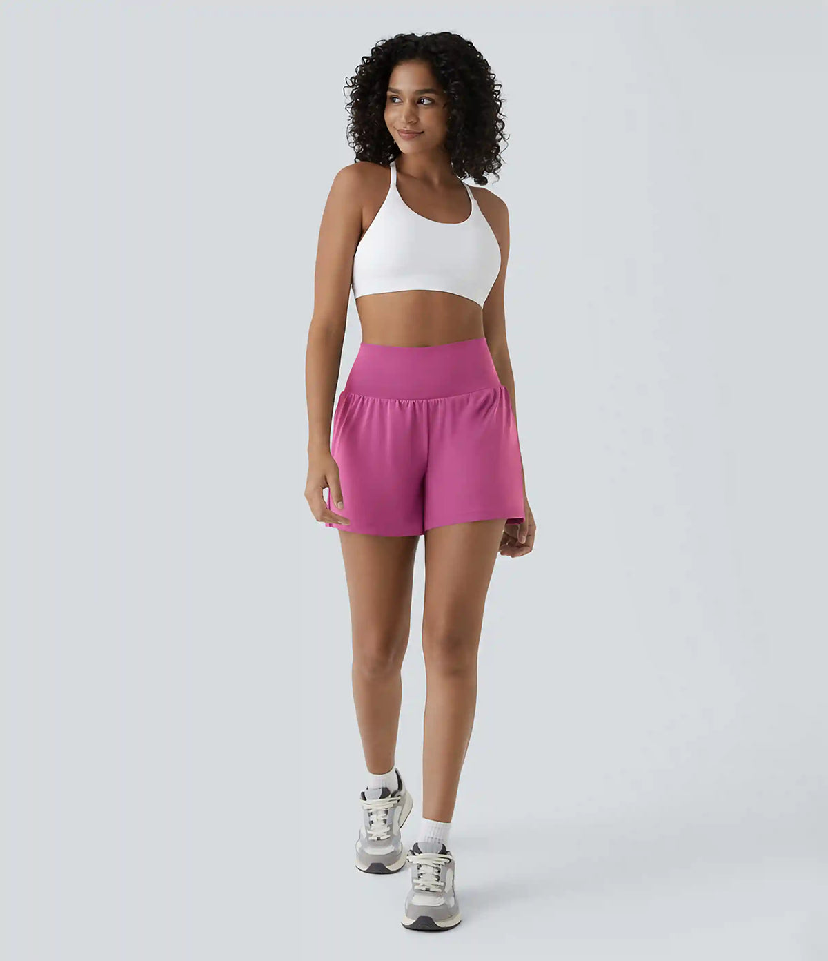 SoftlyZero™ Airy Super High Waisted 2-in-1 InstantCool Yoga Shorts 5'' with Pockets-Longer Length