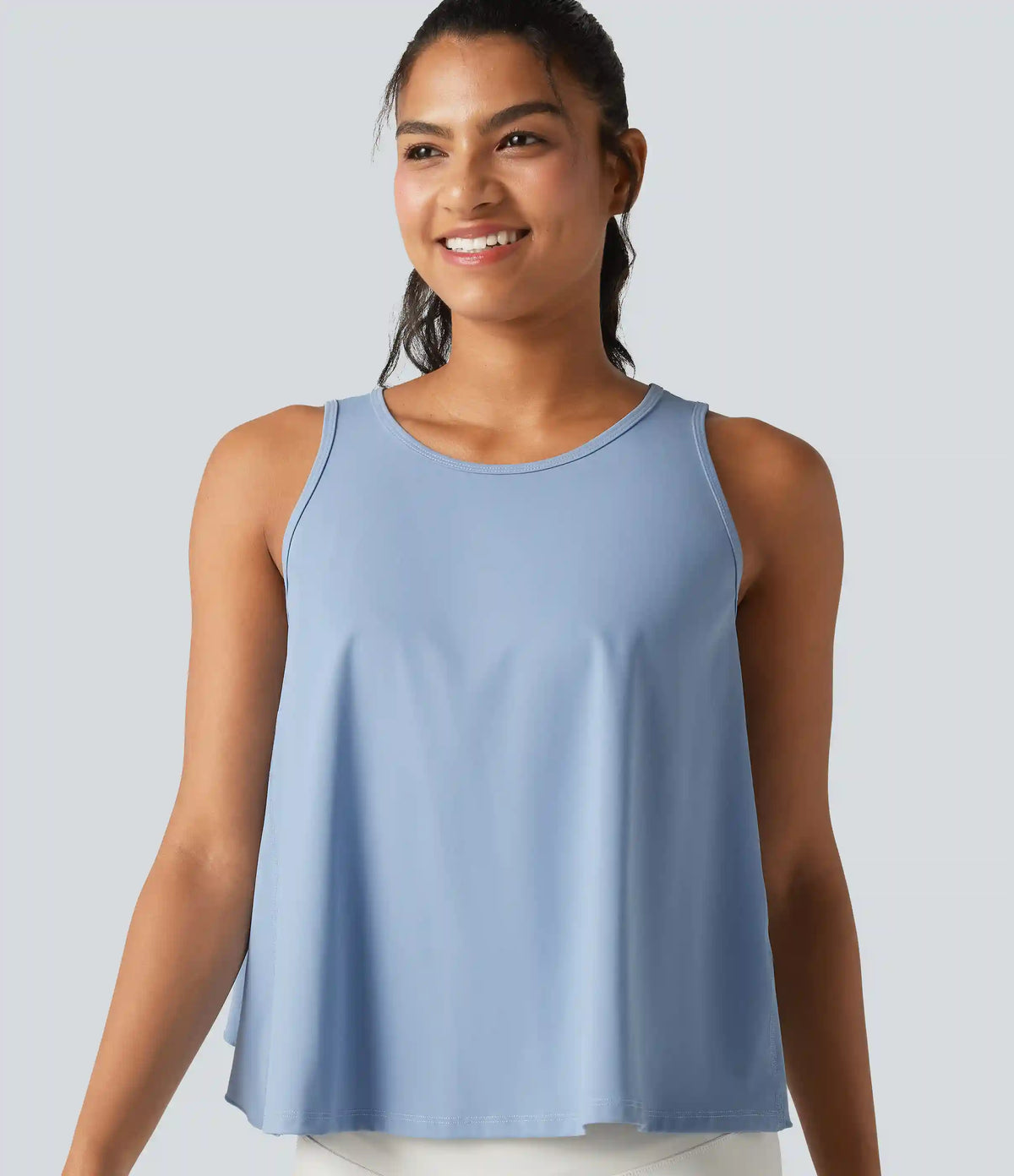 SoftlyZero™ QuickDry Crossover Flounce Hem Relaxed Yoga Tank Top