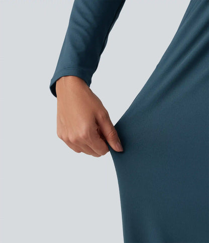 Stand Collar Long Sleeve Straight Leg Jumpsuit with Pockets-Easy Peezy Edition