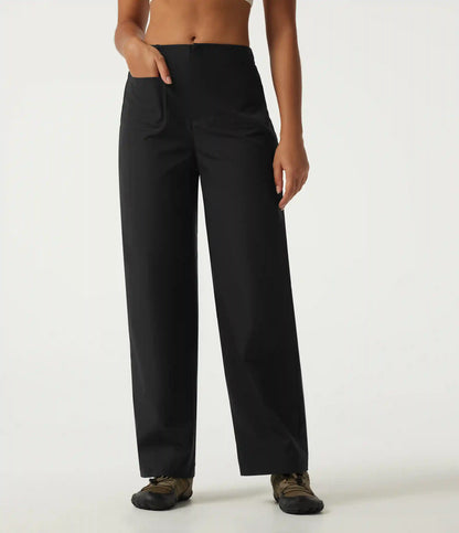 Mid Rise Straight Leg Hiking Pants with Pockets