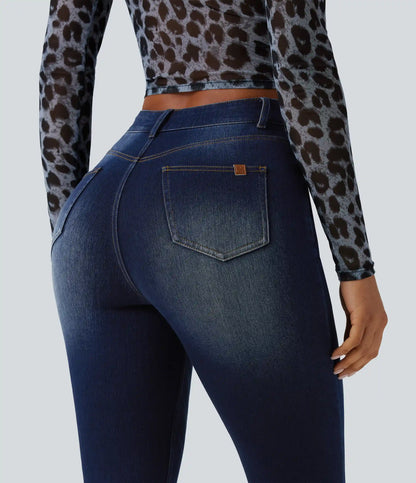 Halara Flex™ High Waisted Split Capri Casual Slim Jeans with Pockets