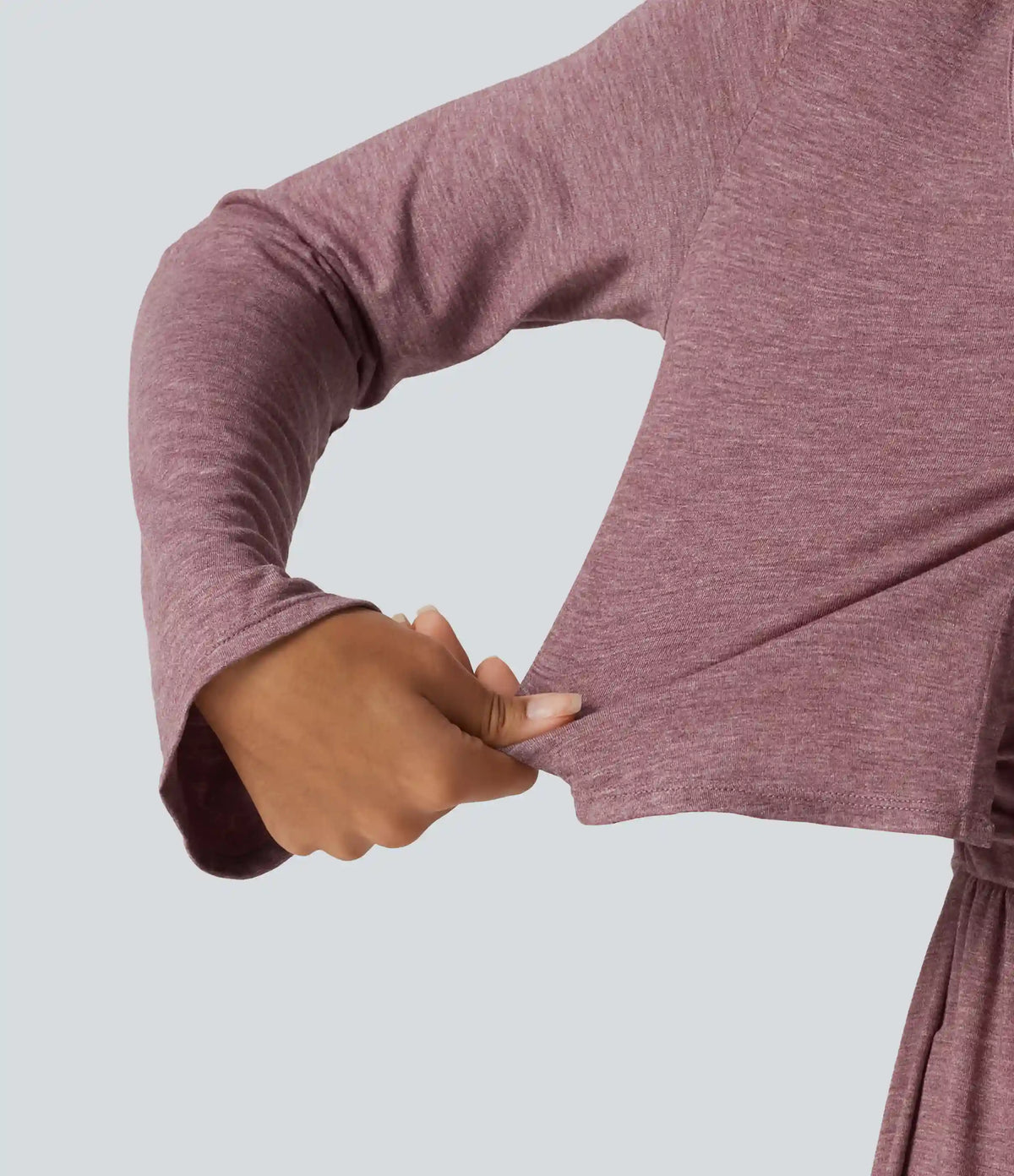 V Neck Tie Front Long Sleeve Casual Top