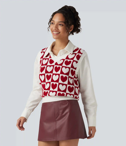 V Neck Casual Sweater Vests
