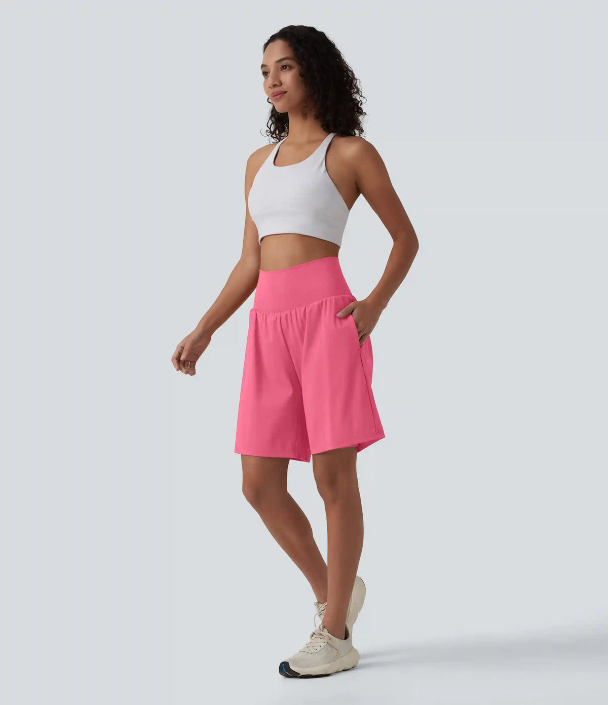 SoftlyZero™ Airy Super High Waisted 2-in-1 InstantCool Yoga Shorts 9" with Pockets