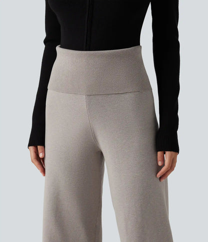 High Waisted Straight Leg Lounge Sweater Pants