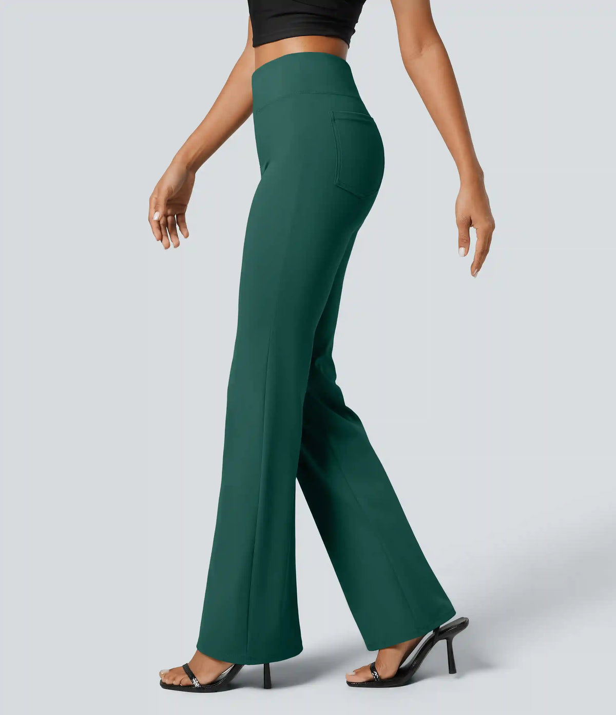 Halara Flex™ High Waisted Back Side Pocket Slight Flare Work Pants