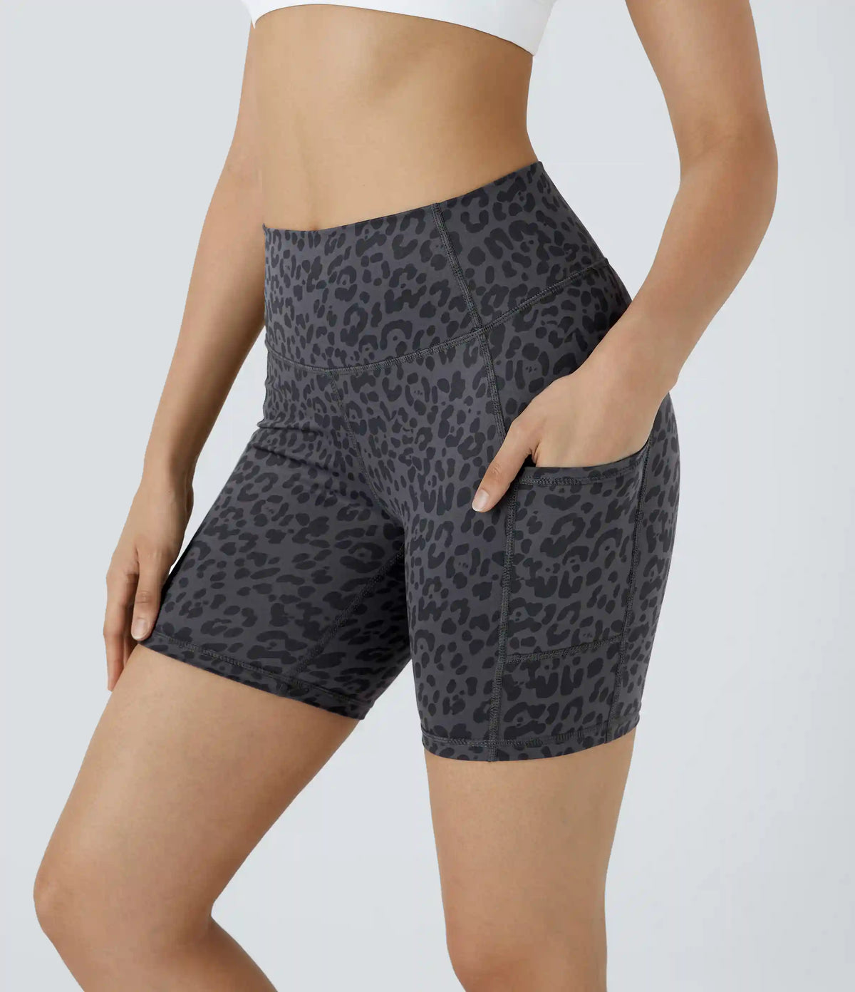 High Waisted Pocket Running Biker Shorts