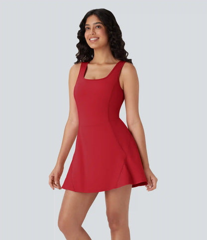 SoftlyZero™ Airy U Neck 2-in-1 Pocket Mini InstantCool Dance Active Dress
