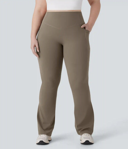 Halara UltraSculpt™ High Waisted Scrunch Butt Lifting Tummy Control Pocket Shaping Yoga Bootcut Plus Size Leggings