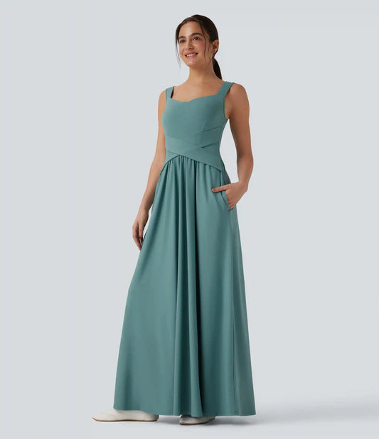 Flowy Maxi Casual Dress with Pockets