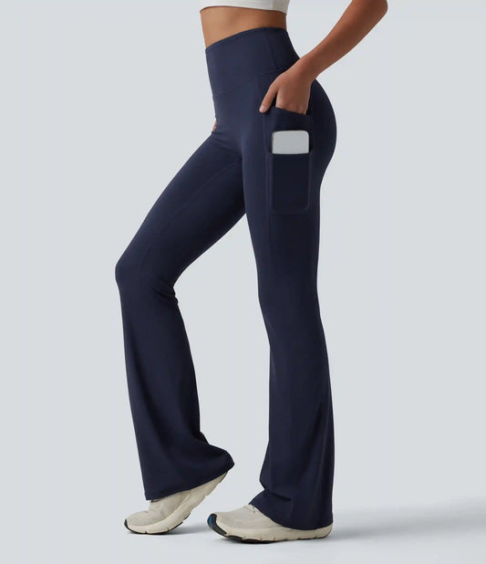 SoftlyZero™ High Waisted Bootcut Yoga Leggings with Pockets