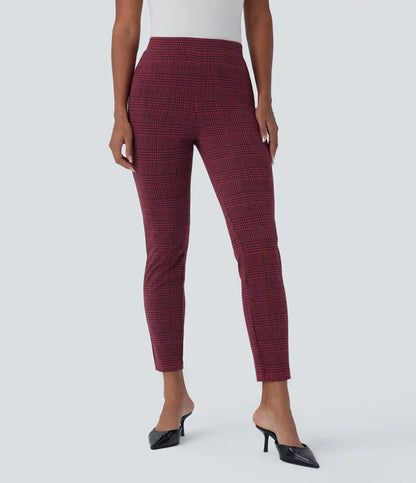 Halara Flex™ High Waisted Pocket Houndstooth Plaid Skinny Work Pants