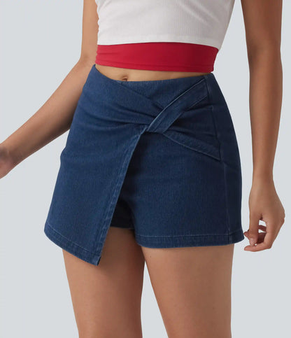 Halara Flex™ Mid Rise Micro Mini Denim Casual Skort