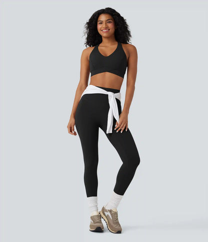 Halara UltraSculpt™ Light Support V Neck Racerback Workout Sports Bra