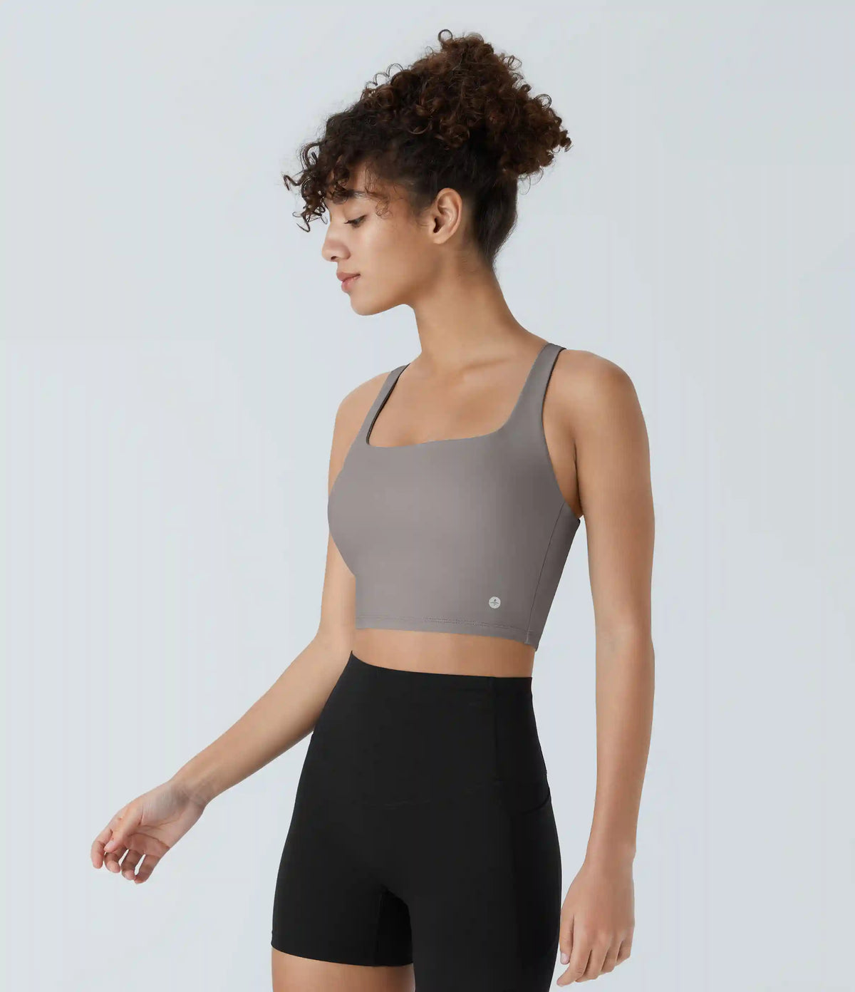 SoftlyZero™ Airy Square Neck Backless Crisscross Cropped InstantCool Yoga Tank Top