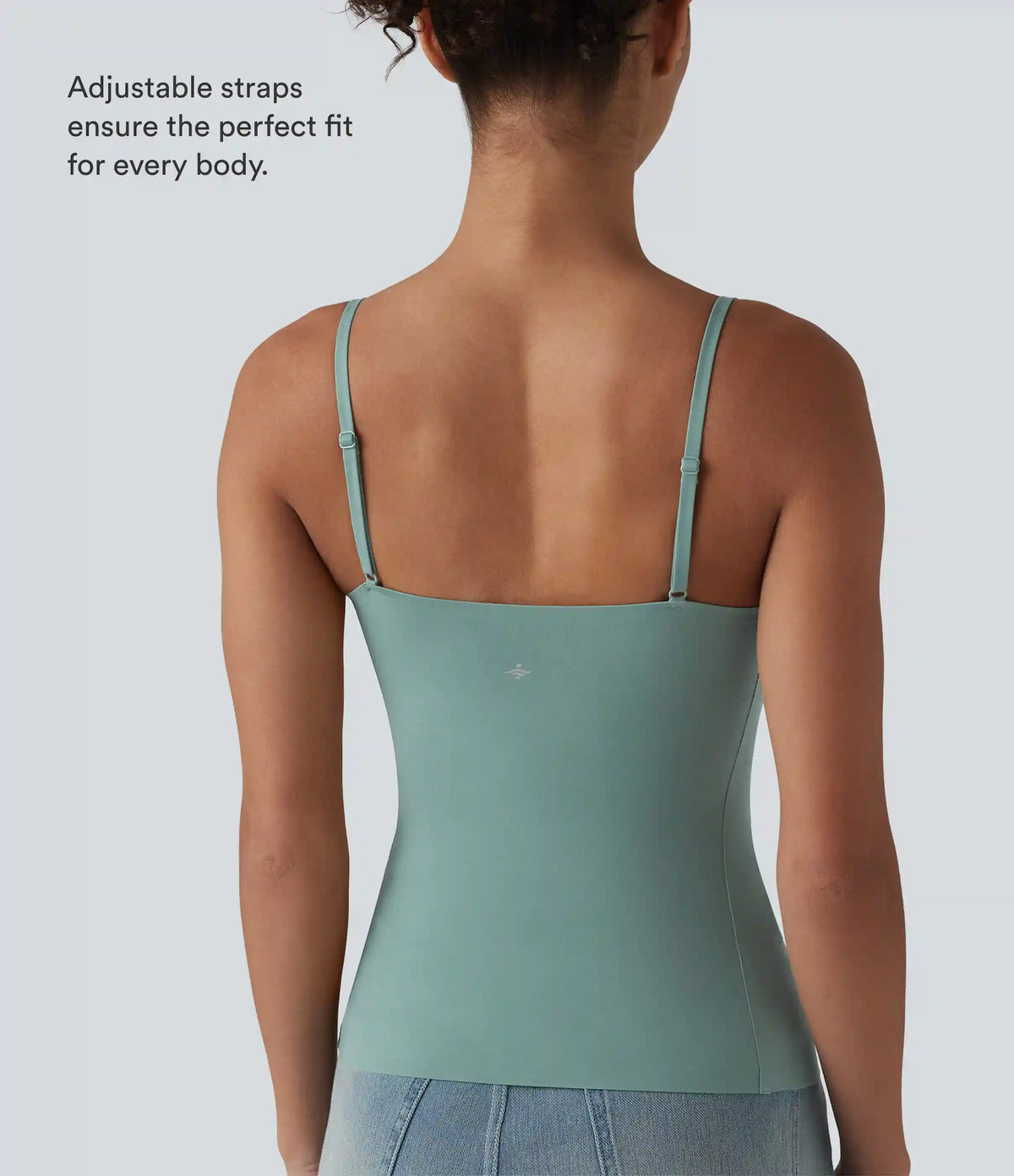 Scoop Neck Built-in Bra Casual Tank Top B-E Cups
