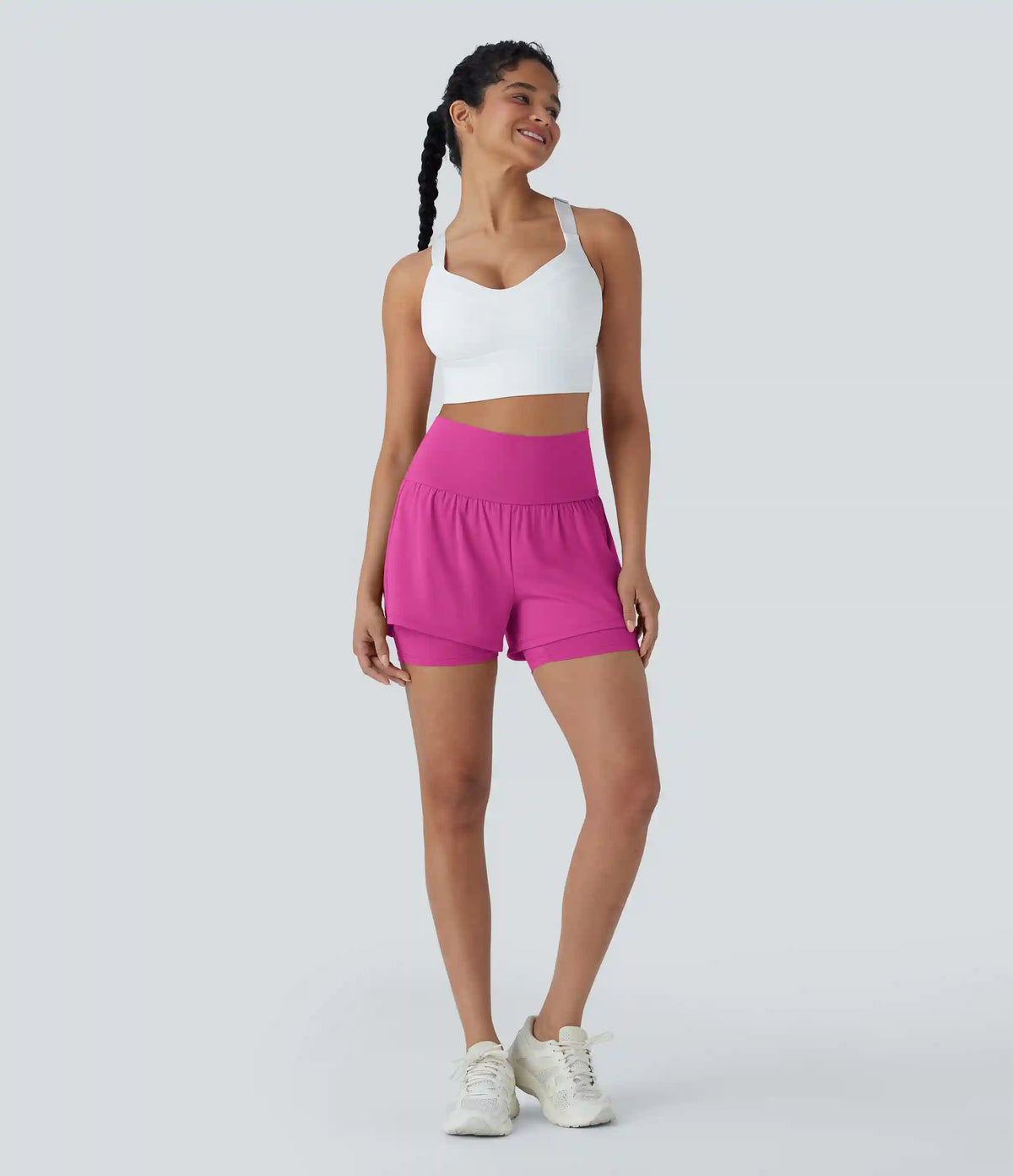 SoftlyZero™ Airy Super High Waisted 2-in-1 InstantCool Yoga Shorts 5'' with Pockets