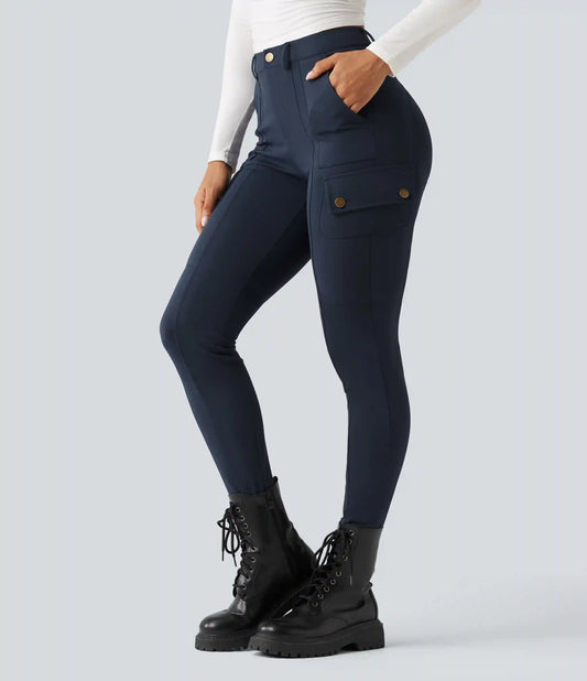 DayStretch High Waisted Butt Lifting Shaping Casual Cargo Pants with Pockets
