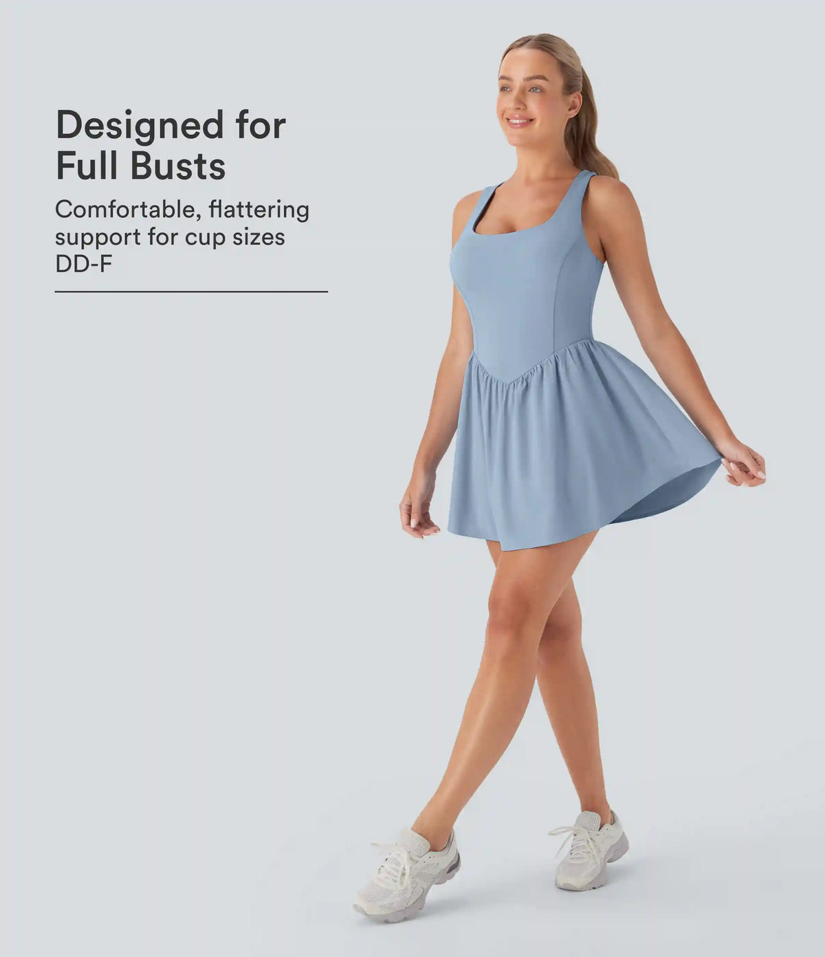 Breezeful™ Corset 2-in-1 Pocket Mini Quick Dry Flowy Pickleball Active Dress DD-F Cups