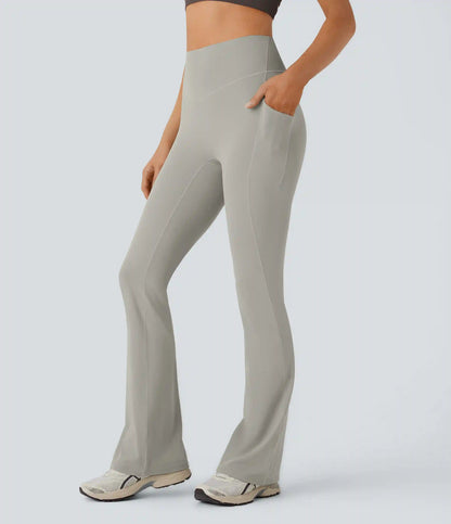 SoftlyZero™ QuickDry High Waisted Tummy Control Pocket Yoga Flare Leggings