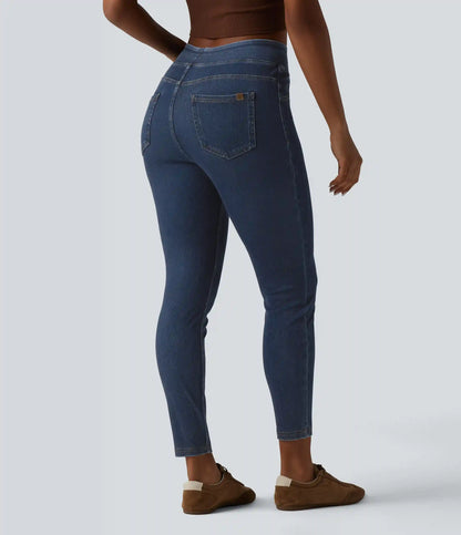 Halara Flex™ High Waisted Draped Lyocell Denim Casual 7/8 Leggings with Pockets