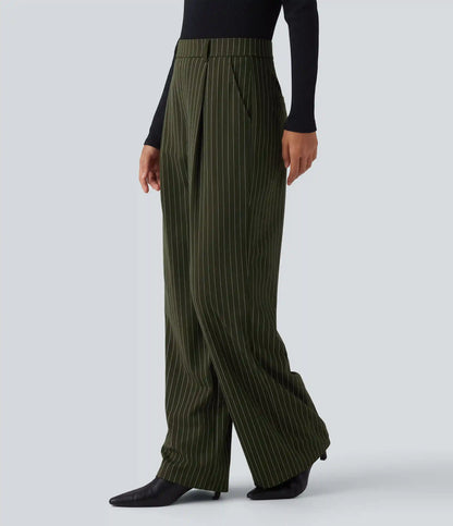 Halara Flex™ High Waisted Straight Leg InstantCool Stripe Work Pants with Pockets