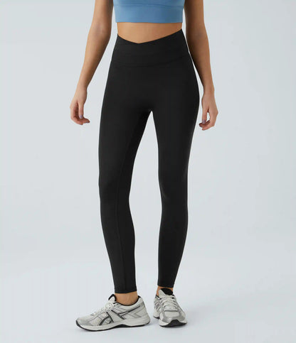SoftlyZero™ Crossover Color Block Leggings