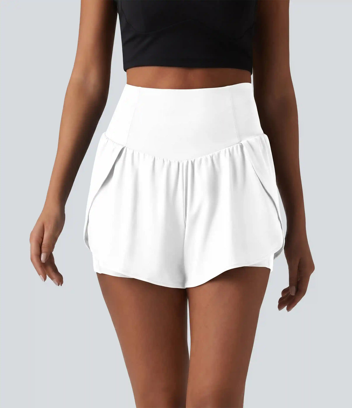SoftlyZero™ Airy High Waisted Tummy Control 2-in-1 Curved Hem InstantCool Yoga Shorts 3'' with Pockets
