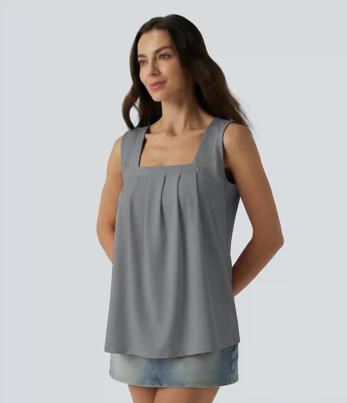 Square Neck Casual Tank Top